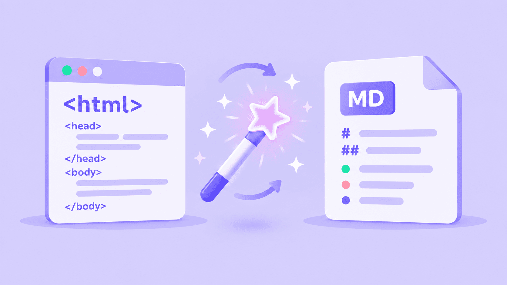 Transform HTML pages into Markdown