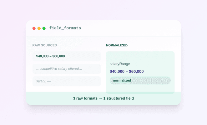 Sources differ in fields, formats, and quality
