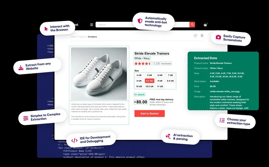 Product page scraping