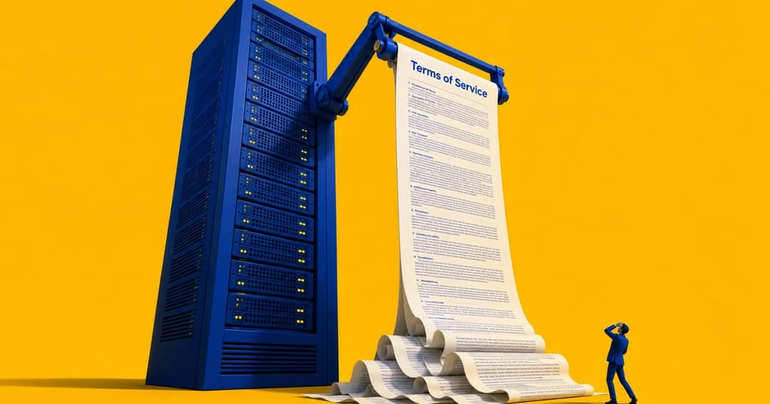 User unable to comprehend the terms and conditions operated by a large online platform.