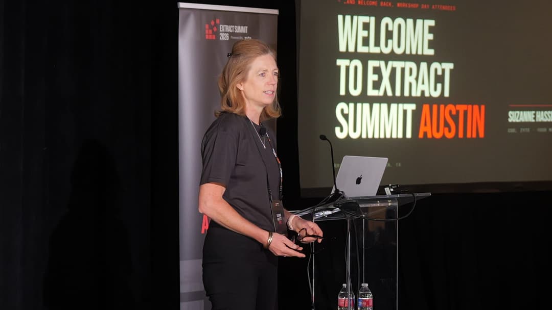 Suzanne Hassett at Extract Summit Austin.